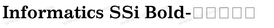 Informatics SSi Bold字体转换